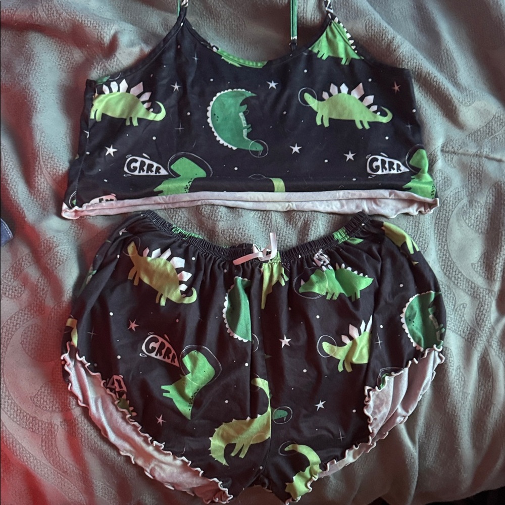 Dinosaur Print Pajama Set
